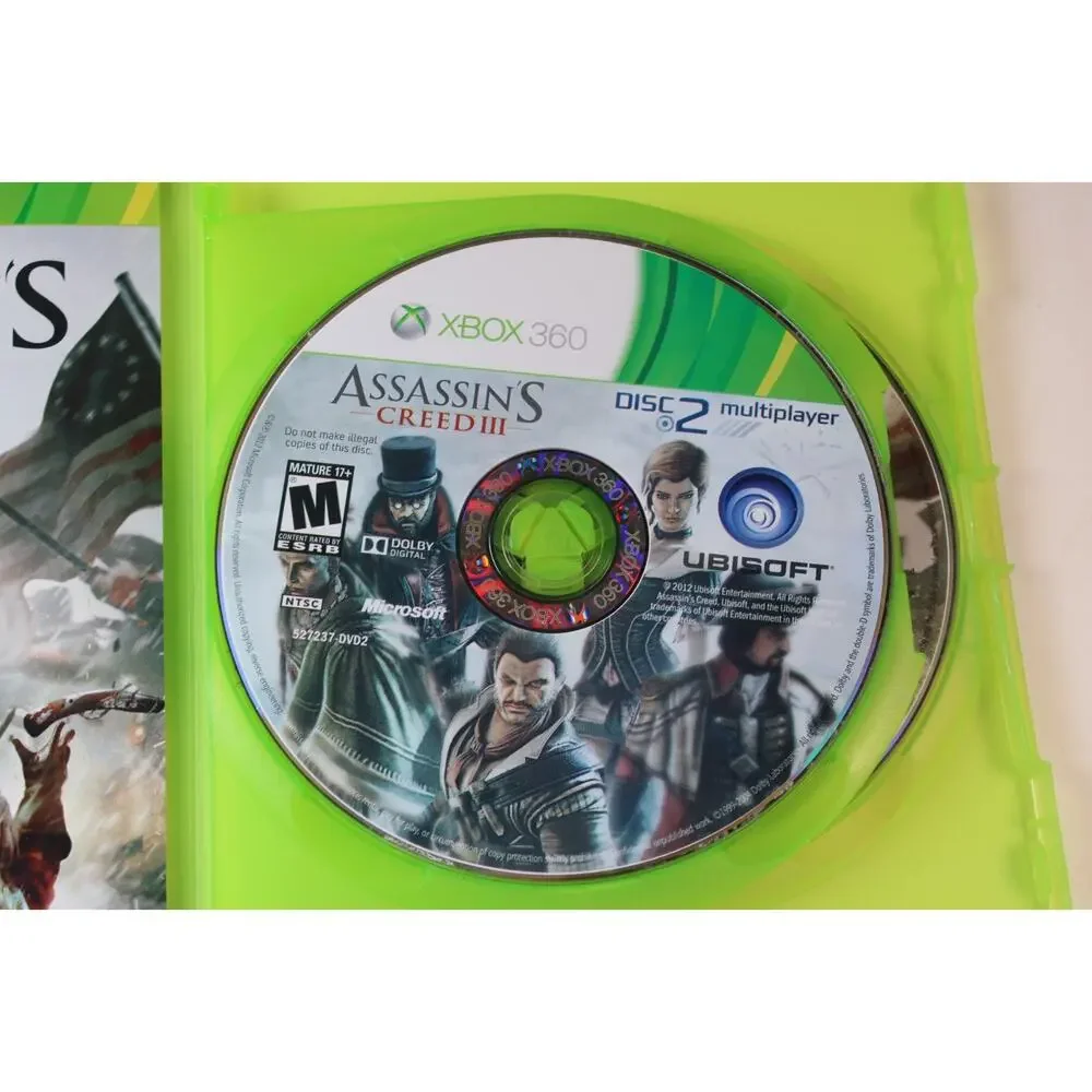 Assassin's Creed III (Microsoft Xbox 360) Authentic, Complete, Tested/works